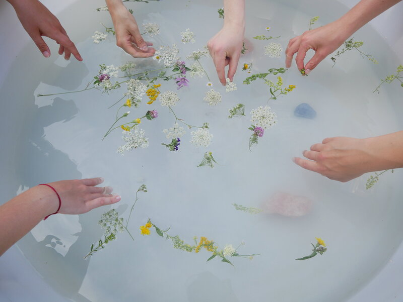 Making some Flower Bath  for empowerment.