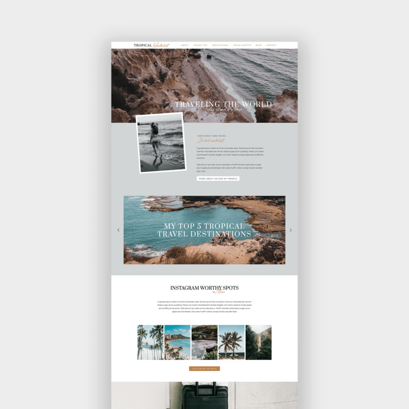 Showit website template designed for small ecommerce businesses