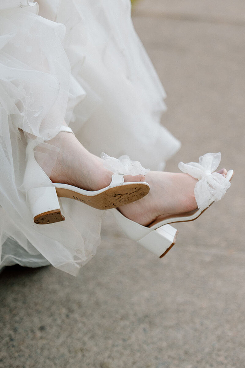 bride's high heels