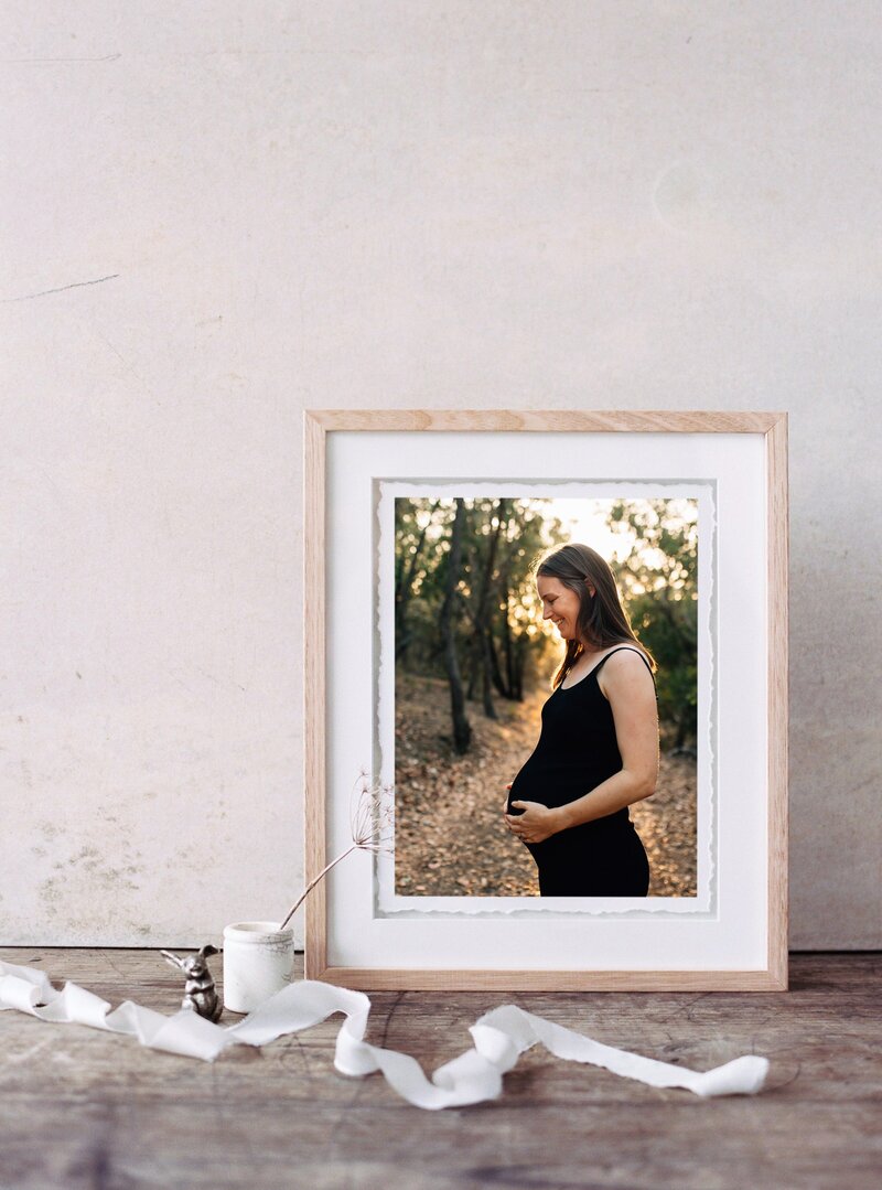 framed maternity image, fresh 48 photography