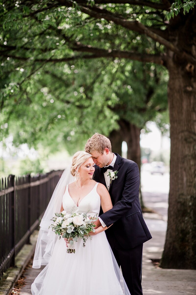 forehead to temple by Knoxville Wedding Photographer, Amanda May Photos