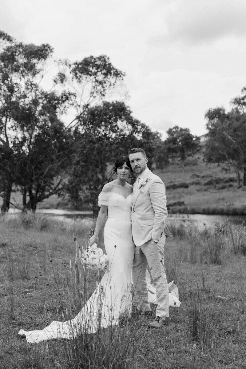 Two people getting married at The Farm Yarra Valley taken by wedding photographer Ada and Ivy