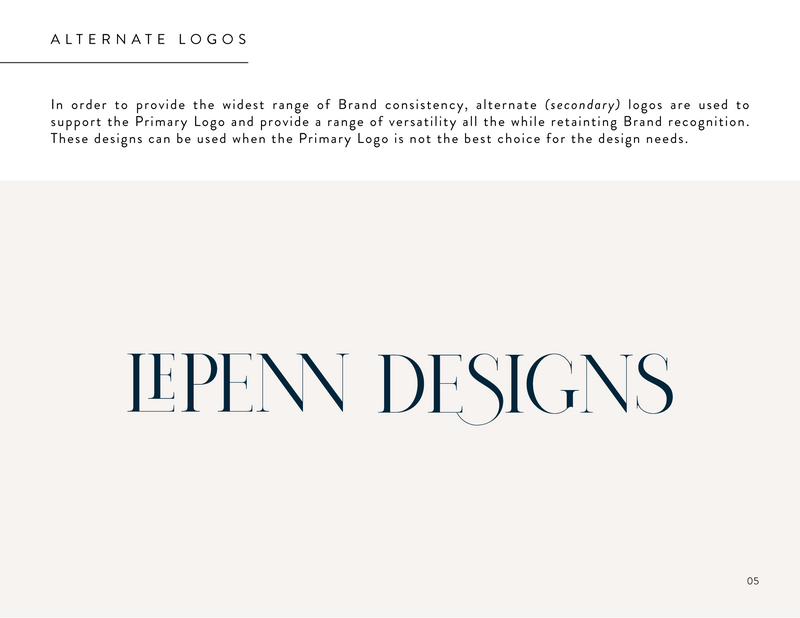 Lepenn_Brand Identity Style Guide_Alternate Logos