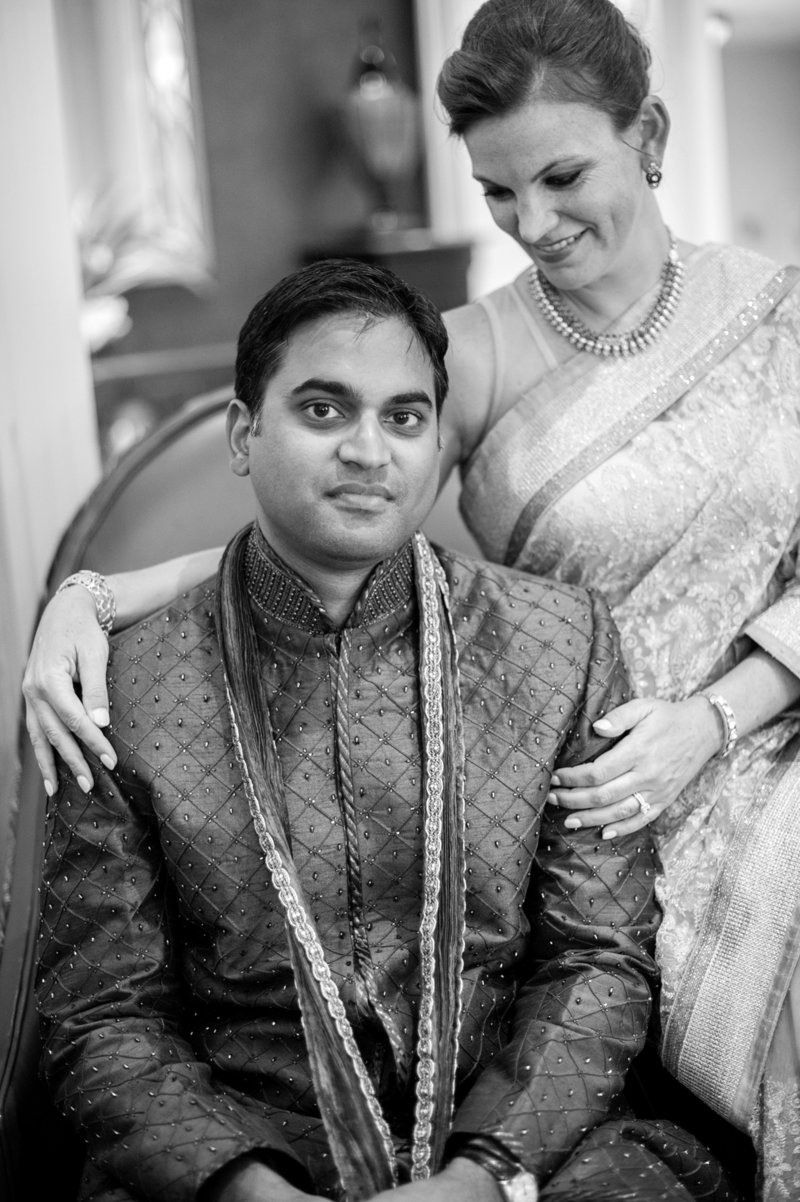 Indian bride and groom celebrate Indian wedding day in Baltimore Maryland