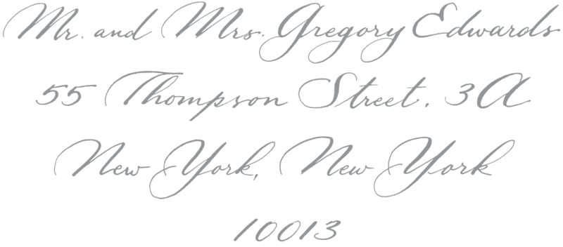 Newport Calligraphy Style- Light Gray