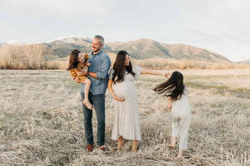 Montana mountain lifestyle family photo