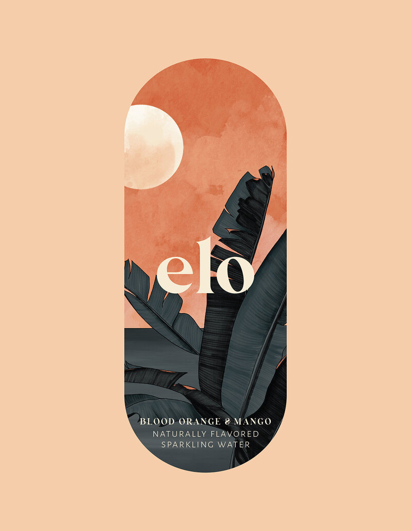 Front Label designed for Elo Sparkling Water