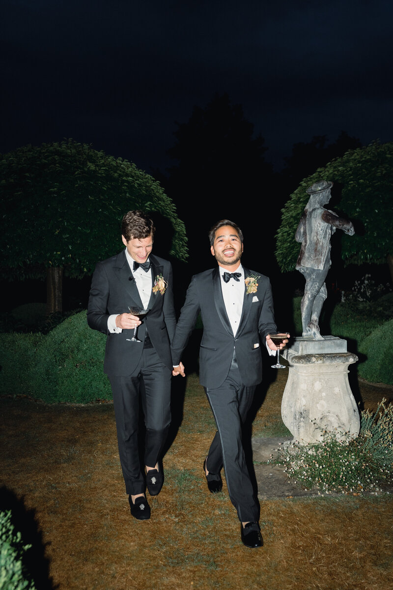 Same sex couple, Alex and Andrew, at their Cornwell Manor wedding planned by Chenai.