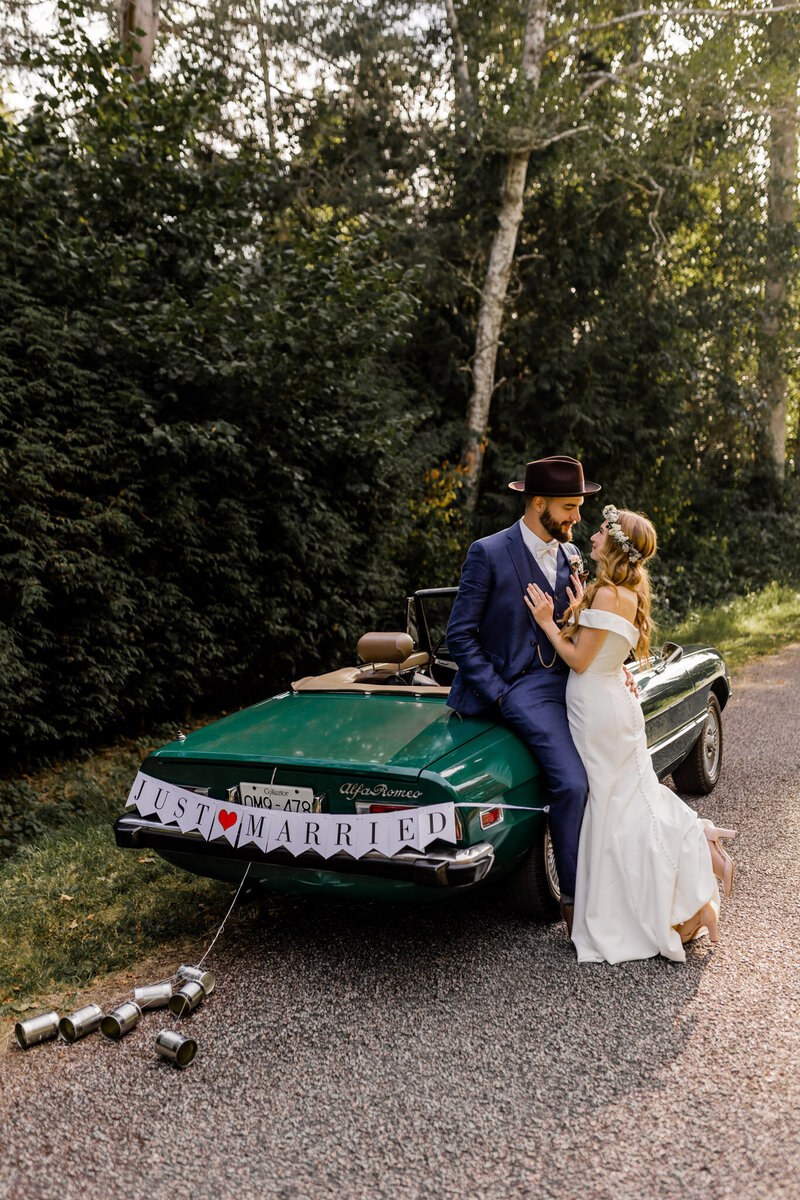 matching tattoos during vancouver boho elopement captured by Langley Wedding Photographer