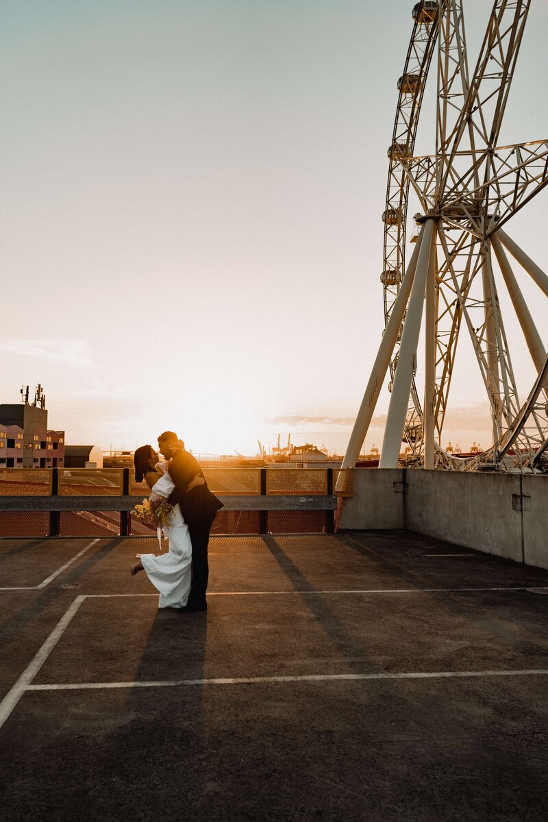 Wedding portraits Sunset Rooftop Melbourne 2