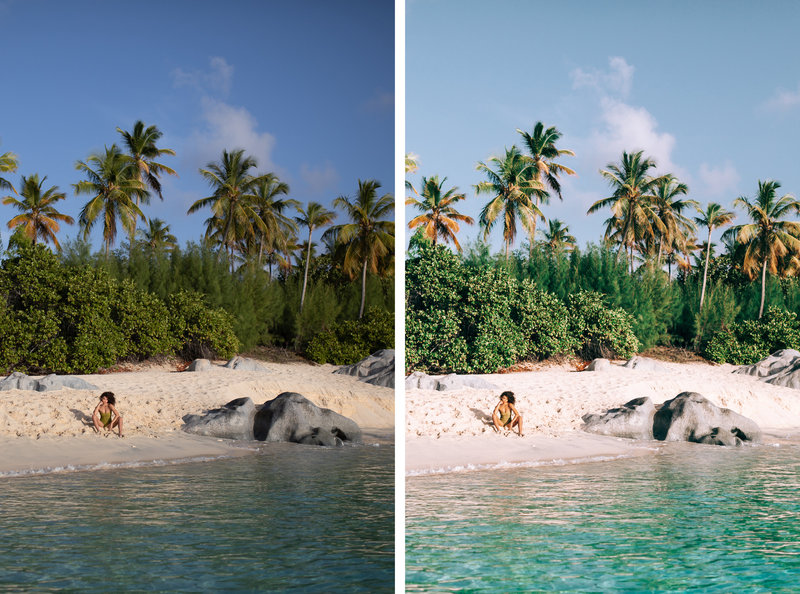 Before and After image from the Horizon Found Lightroom Presets | Distant Travel Collection