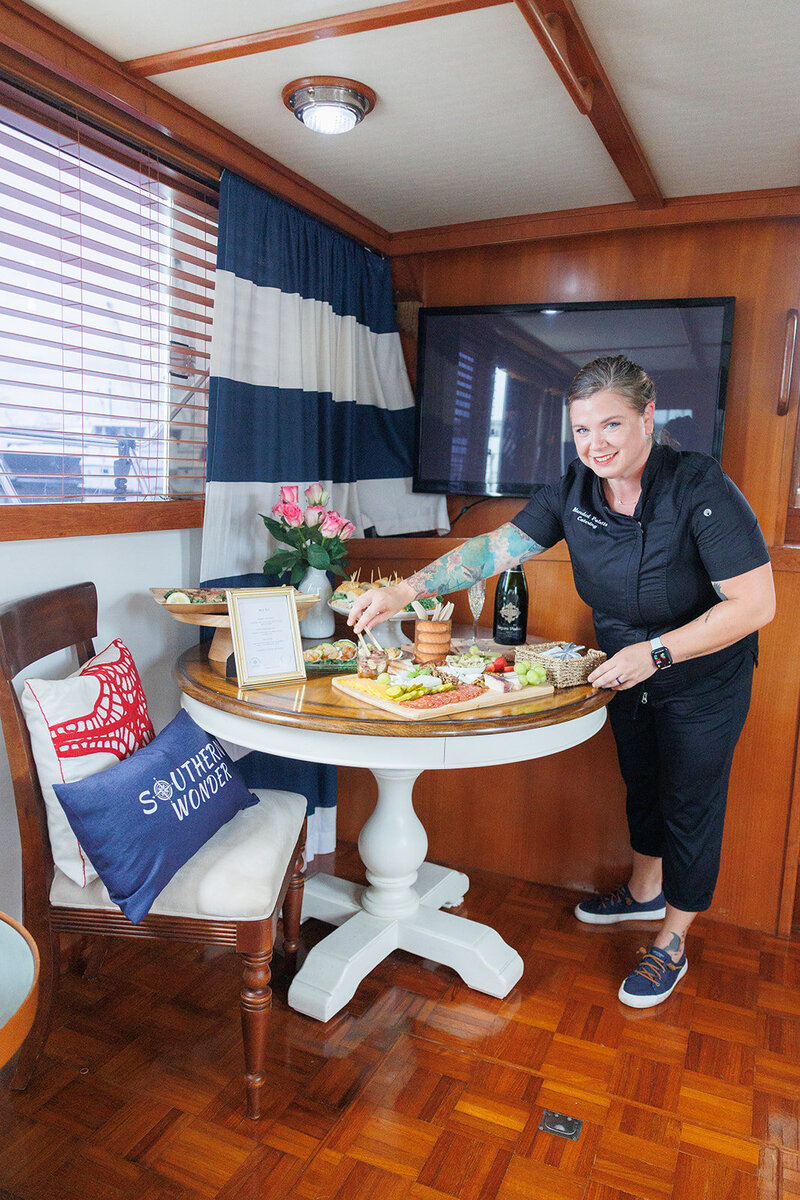 yacht party catering Charleston