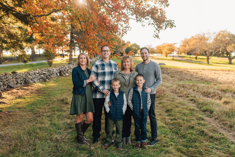 Extended family laughing in field  | Sharon Leger Photography