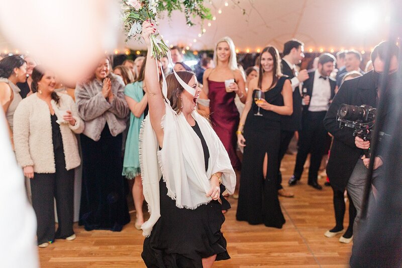catching the bouquet by Knoxville Wedding Photographer, Amanda May Photos
