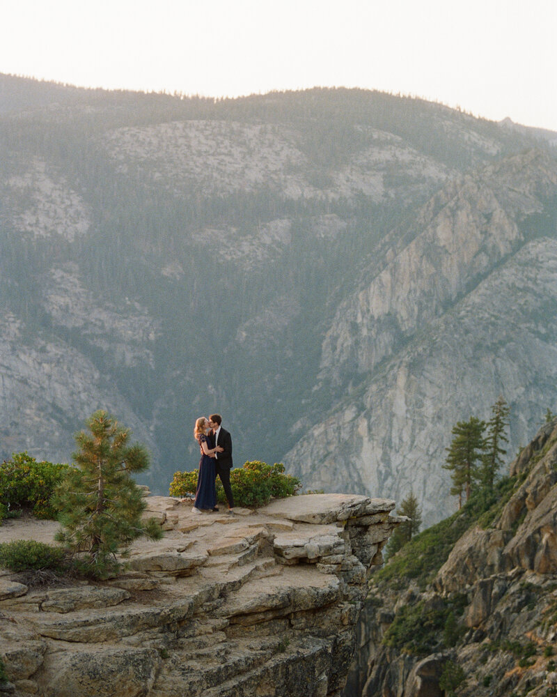 Romantic Kiss on the Edge of Taft Point, Yosemite National Par