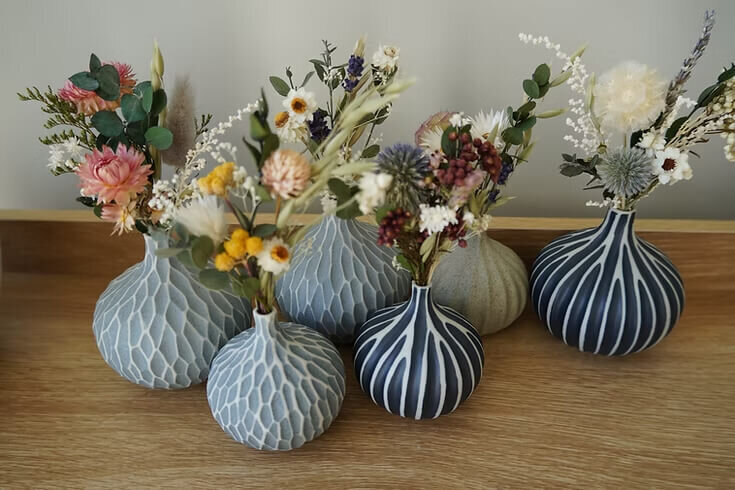 Thistle Sprig Vase Set (3)