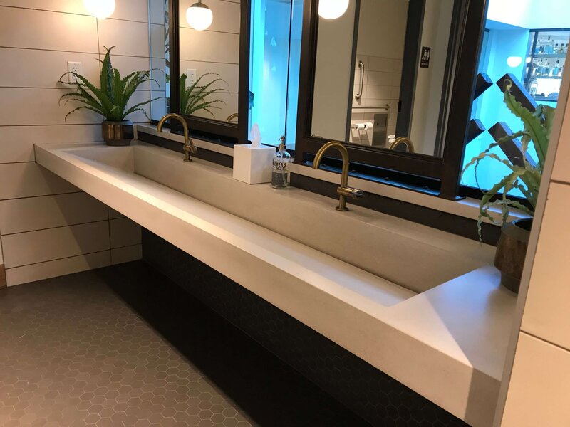 ADA compliant sink in upscale restaurant restroom