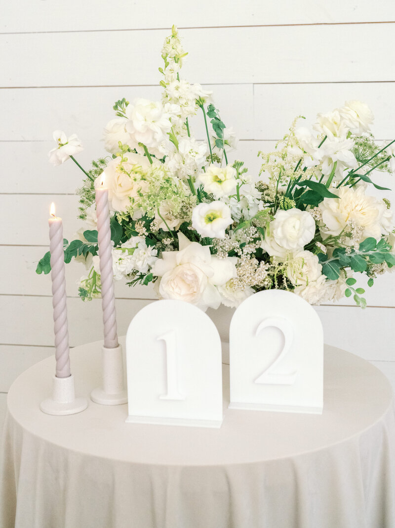 White Arched 3D Numbers