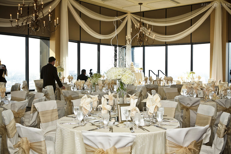 Cream-and-Gold-Colored-Wedding-Reception-at-Grand-Hyatt-Pinnacle-Club-Denver-Colorado