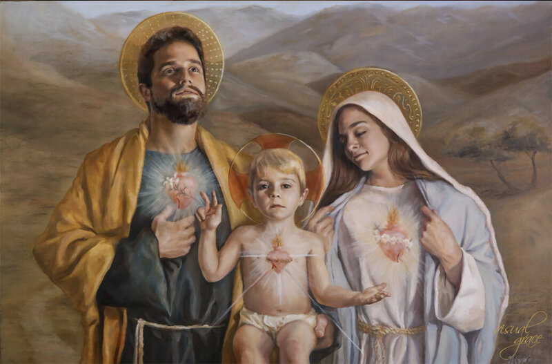 Holy Family with Hearts