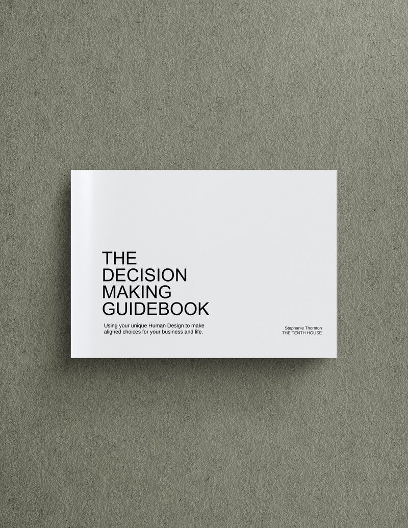 Book Cover - The Decision Making Guidebook: Using your unique Human Design to make aligned choices for your business and life.