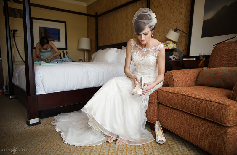 Bridal prep at St Julien Hotel & Spa in Boulder Colorado