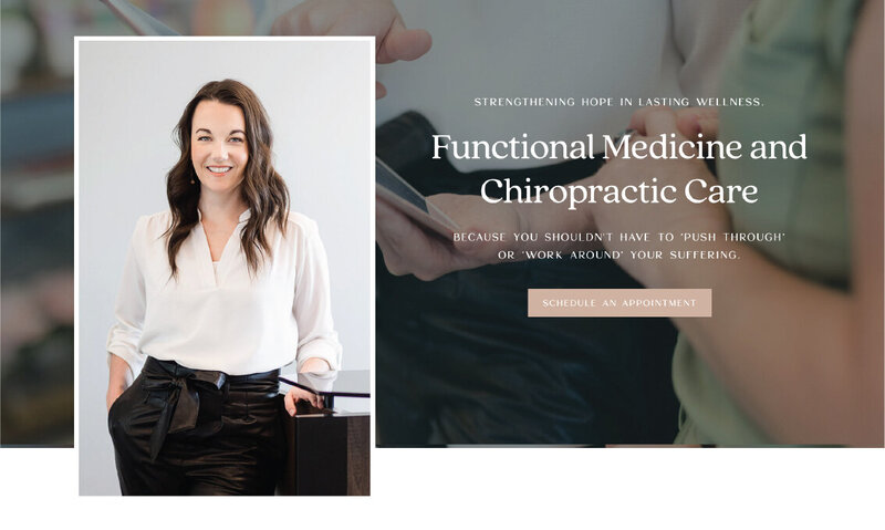 Soft toned website design for Chipota Wellness Center