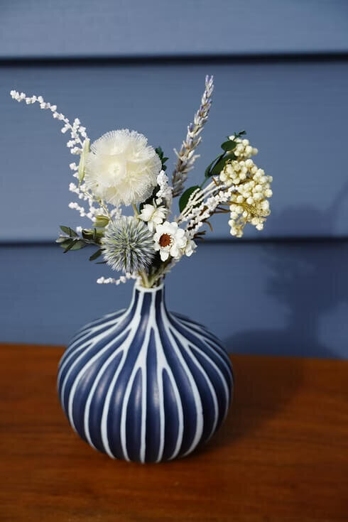 White Scabiosa Sprig Vase Set (4)