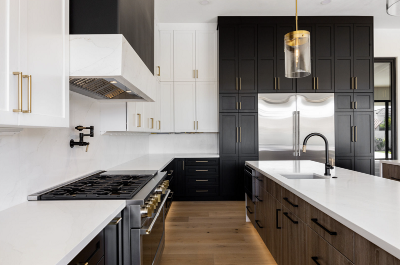 Quality Construction and Design kitchen remodel. White countertops, white cabinets. Phoenix Arizona
