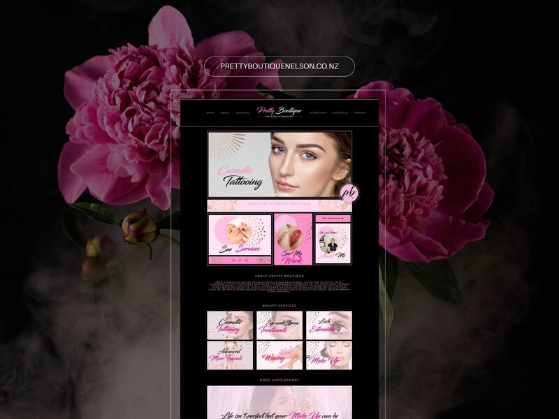 Pink-black-website-design