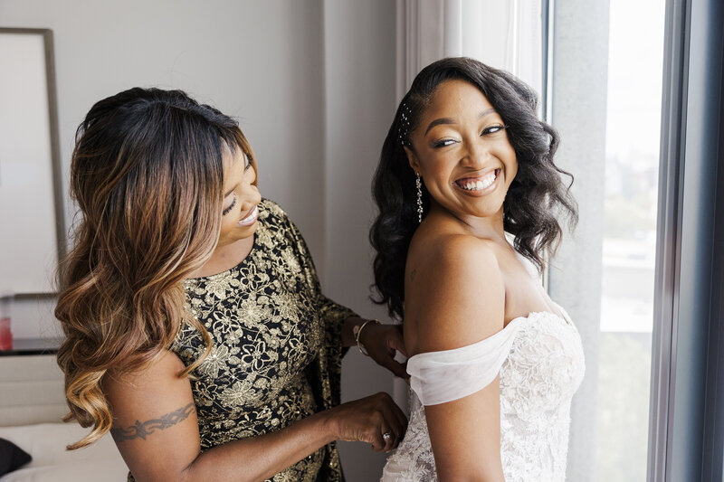 Adorable bridal suite for this beautiful fall/winter intimate wedding styled shoot