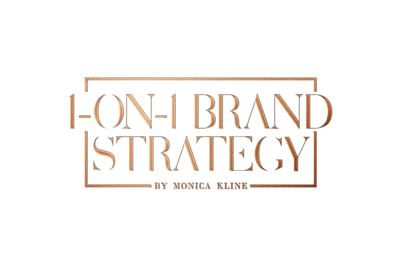 1-on-1 Brand Strategy by Monica Kline logo