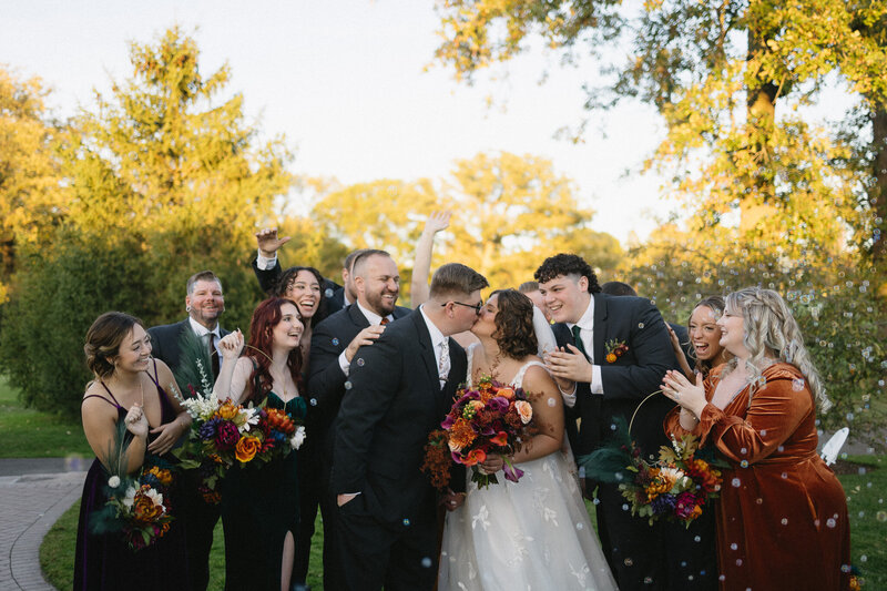 Emotional engagement photos in Northern Michigan, capturing intimate moments between the couple.