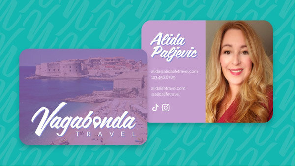 Vagabonda Travel Branding Identity Business Card Design
