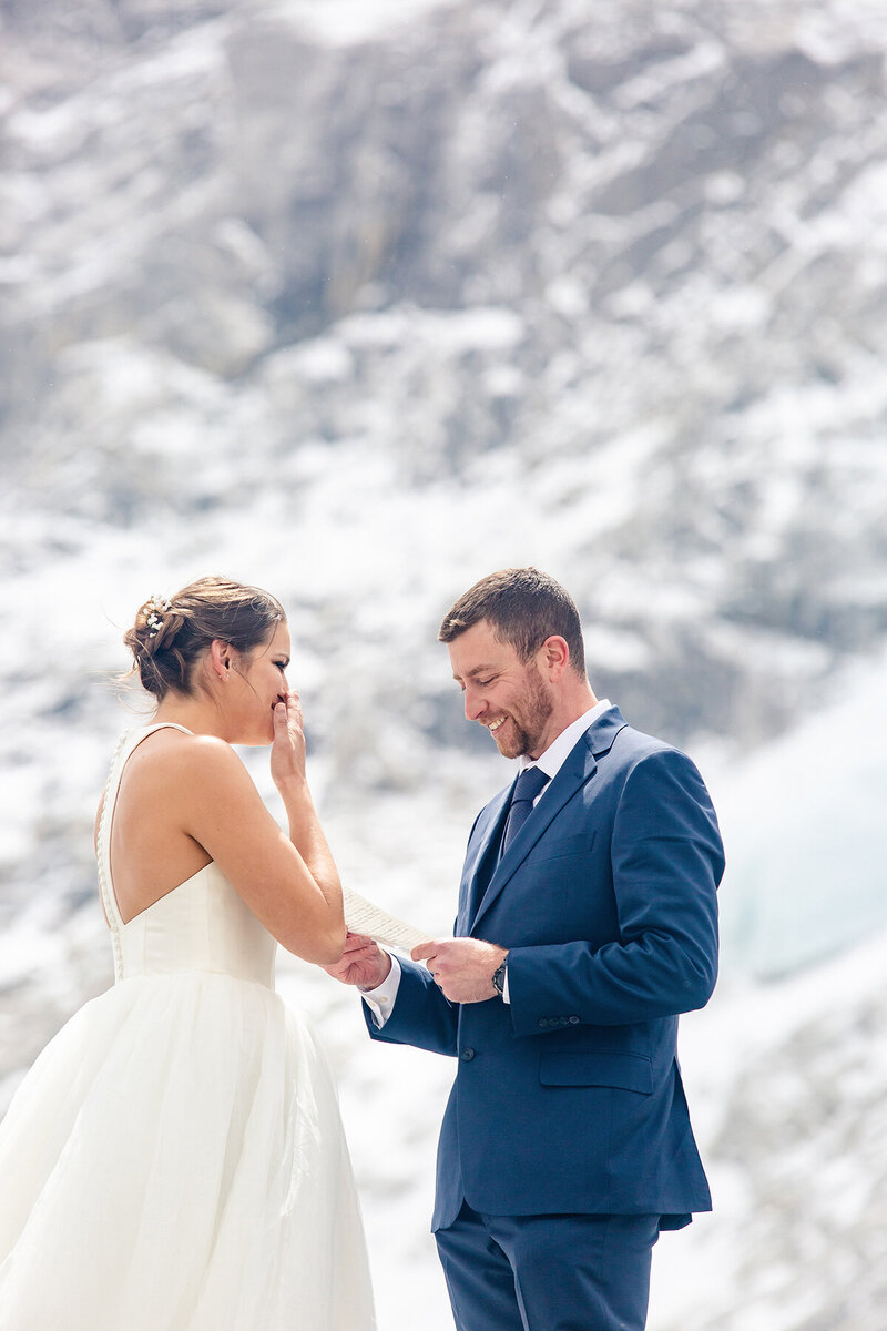 After twelve days of trekking through the Himalayas, Jason and Elizabeth made it to Everest Base Camp, Nepal, where they exchanged vows and rings for their adventure  elopement.