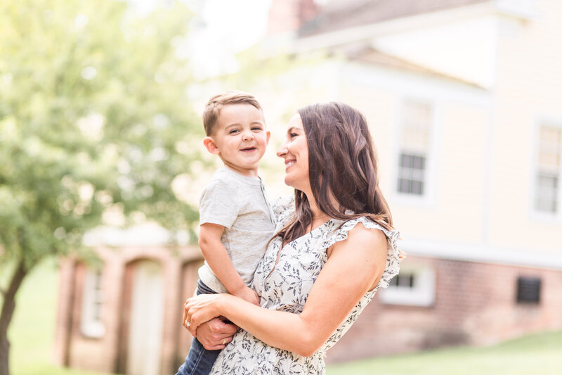 Mom and son captured at Greenfield Village by Ann Arbor Newborn Photographer