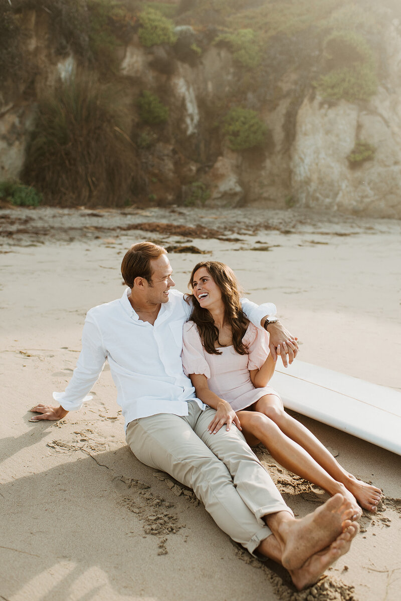 Beach engagement photoshoot at El Matador in Malibu, California