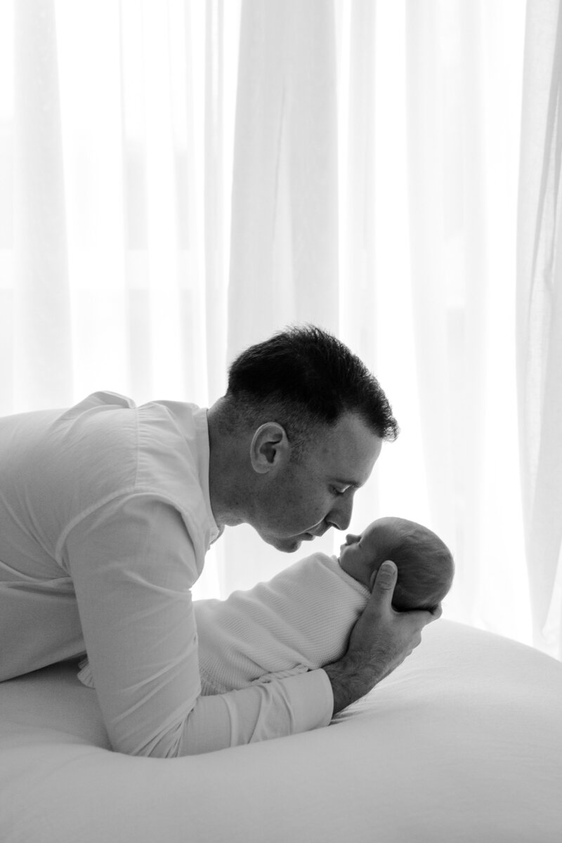 soft and dreamy newborn portrait capturing door newborn session perth