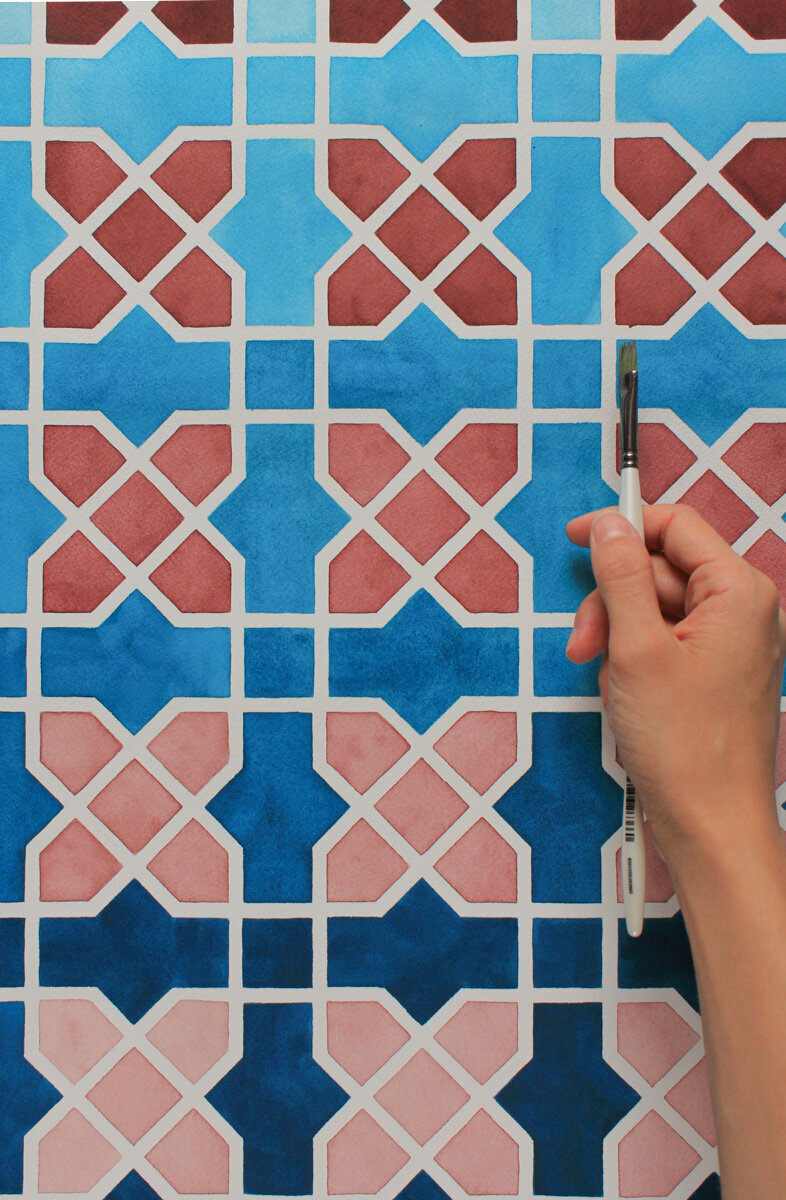 Islamic geometry weaving