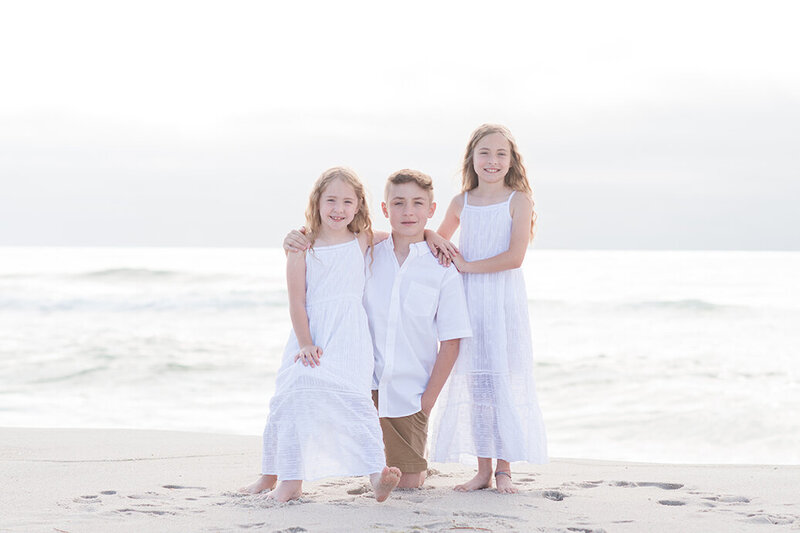 Portrait of the children during family beach session