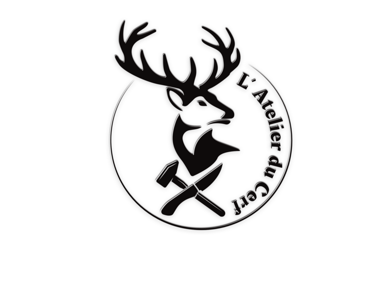 Logo final l'Atelier Du Cerf en noir sur fond blanc