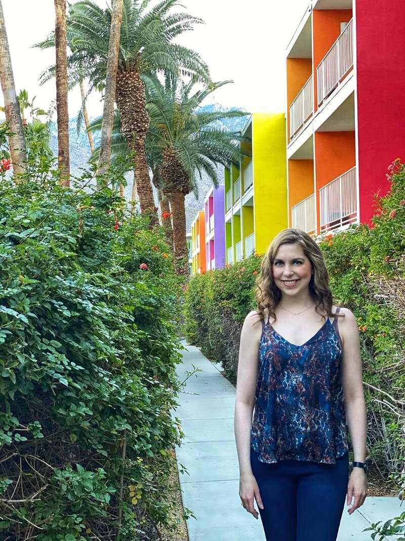 Sarah Smallwood at the Saguaro Hotel in Palm Springs