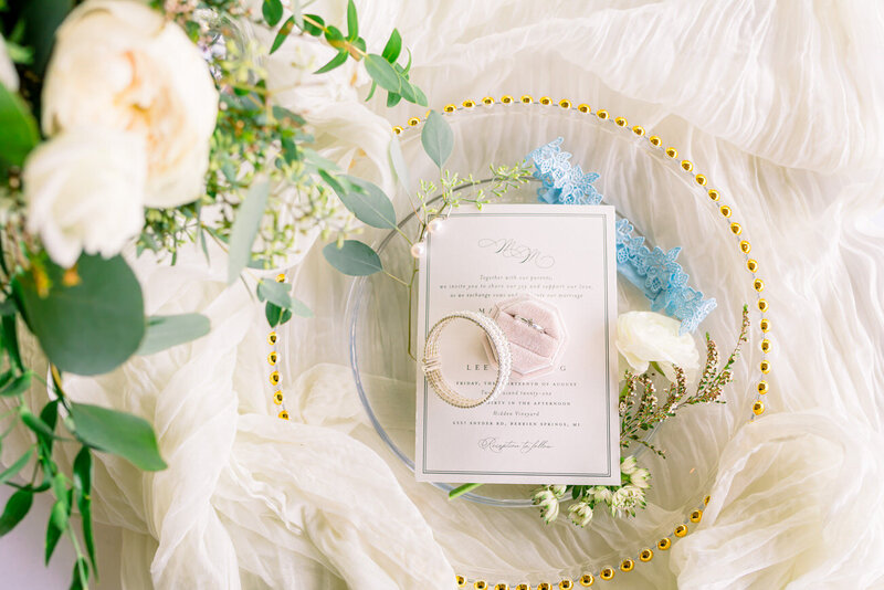 wedding details flat lay for lafayette indiana photographer