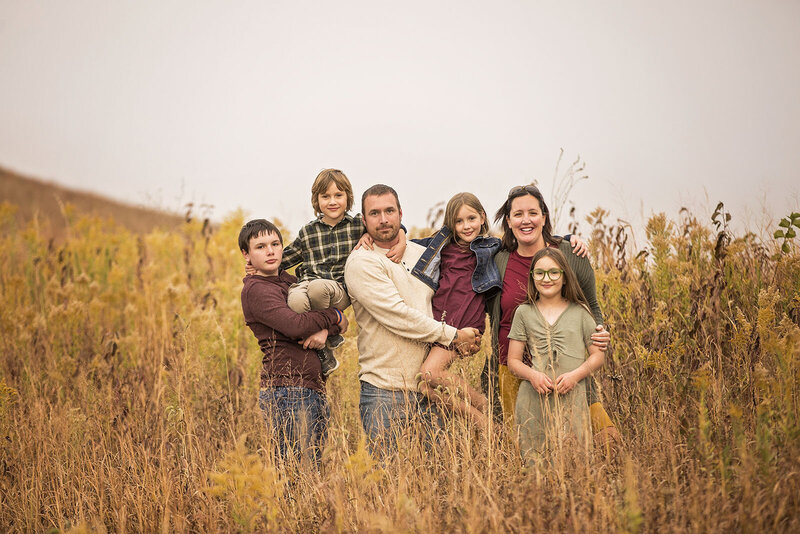 Kansas tallgrass family photo session