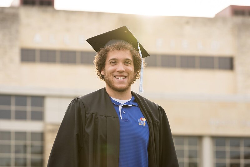 College Graduation Photos at Kansas University's Campus in Lawrence, KS Photographer - College Graduation Photographer_0171