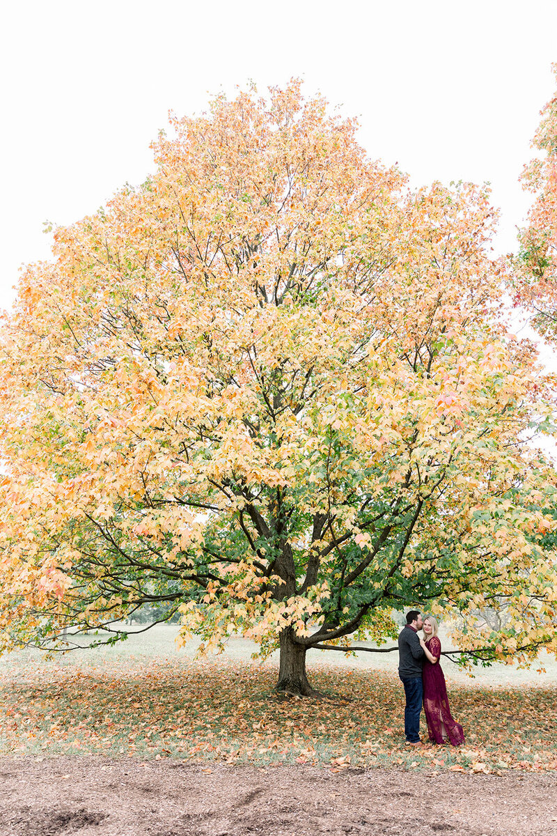 autumn morton arboretum engagement session