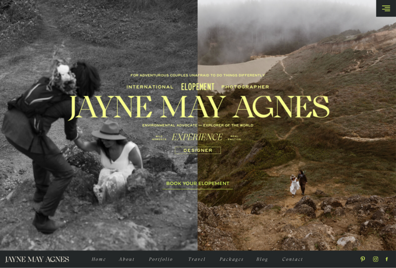 jayne mae agnes website copy example
