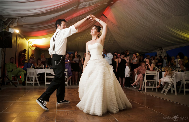 First Dance in the Tent Reception at Arrowhead Golf Club