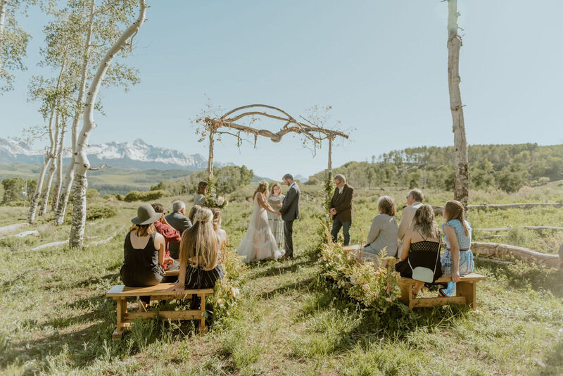 Summer wedding in Telluride at Sleighs and Wagons