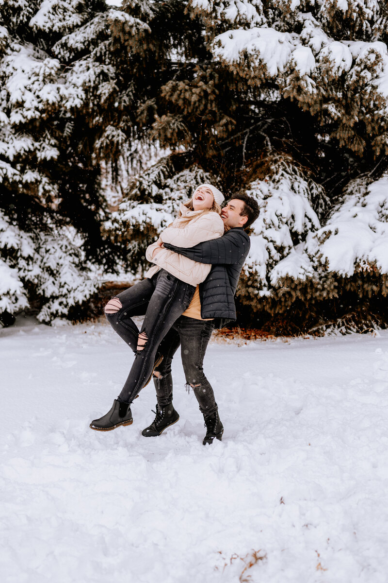 Utah Snowy Adventure Couple + National Park Elopement Photographer